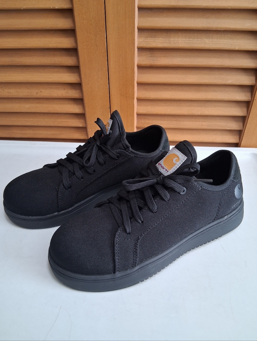 Carhartt Detroit Nano Toe Canvas Work Sneaker Women's US 7.5 M Black EUC *NWOB